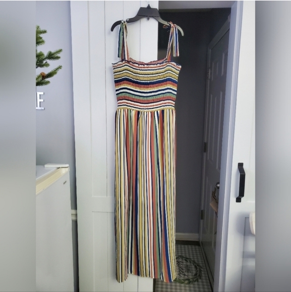 Monteau Multicolor Striped Maxi Dress. NEW! - Picture 1 of 4